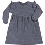 Dilling Kleid aus natürlicher Merinowolle für Babys Blaugrau meliert 74