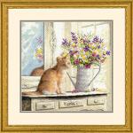 Dimensions D70-35359 Counted Cross Stitch Kit: Kitten in the Window, Aida, 30 x 30cm