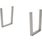Silberne Tischgestelle & Tischkufen aus Metall Breite 50-100cm, Höhe 50-100cm, Tiefe 0-50cm 