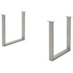 Silberne Tischgestelle & Tischkufen aus Metall Breite 50-100cm, Höhe 50-100cm, Tiefe 0-50cm 
