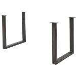 Graue Tischgestelle & Tischkufen aus Metall Breite 50-100cm, Höhe 50-100cm, Tiefe 0-50cm 