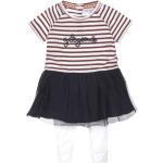 Reduzierte Weiße Dirkje Rundhals-Ausschnitt Kinderkleider mit Leggings aus Baumwolle Größe 80 