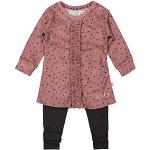 Dunkelgraue Unifarbene Dirkje Gemusterte Kinderkleider aus Baumwolle für Mädchen 