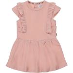 Reduzierte Pinke Dirkje Rundhals-Ausschnitt Kinderkleider mit Rüschen aus Baumwolle für Mädchen Größe 104 