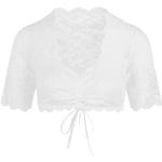 Weiße Blumenmuster Halblangärmelige Nina von C. Transparente Blusen & durchsichtige Blusen durchsichtig aus Kunstfaser für Damen 