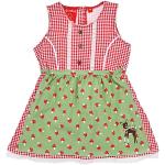 Rote Karo Kinderfestkleider aus Jersey für Mädchen Größe 110 