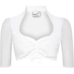Weiße Langärmelige MarJo Festliche Blusen mit Puffärmeln aus Baumwolle für Damen Größe S zum Oktoberfest für den für den Frühling 
