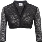 Schwarze Blumenmuster MarJo V-Ausschnitt Transparente Blusen & durchsichtige Blusen durchsichtig aus Spitze für Damen Größe XL zum Oktoberfest 