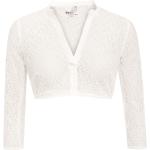 Weiße Blumenmuster MarJo V-Ausschnitt Transparente Blusen & durchsichtige Blusen durchsichtig aus Nylon für Damen Größe L zum Oktoberfest 