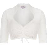 Weiße MarJo V-Ausschnitt Festliche Blusen mit Puffärmeln mit Knopf aus Nylon für Damen Größe XS 
