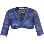 Blaue Elegante MarJo V-Ausschnitt Trachtenblusen aus Nylon für Damen Größe M 