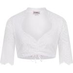 Weiße Langärmelige MarJo Festliche Blusen aus Baumwolle für Damen Größe M zum Oktoberfest 