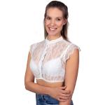 Sexy Edelnice Stehkragen Festliche Blusen aus Spitze für Damen 