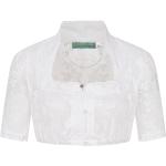 Weiße Blumenmuster Halblangärmelige Country Line Festliche Blusen mit Knopf aus Spitze für Damen Größe S 