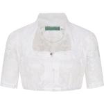 Silberne Halblangärmelige Country Line Festliche Blusen mit Knopf aus Spitze für Damen Größe L 