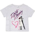 Dirty Dancing Klassisches Logo Kruppiertes T Shirt, Mädchen, 140-182, Heather Grey, Offizielle Handelsware