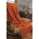Orange Moderne Disana Bio Nachhaltige Häkeldecken & Strickdecken aus Wolle 135x200 