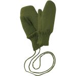 Olivgrüne Disana Nachhaltige Kinderhandschuhe aus Wolle Größe 92 