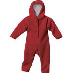 Rote Disana Nachhaltige Fleece-Overalls für Kinder aus Wolle Größe 98 