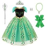 Die Eiskönigin Anna Schulterfreie Prinzessin-Kostüme für Kinder 