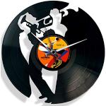 Schwarze Disc’o’clock Schallplattenuhren 