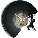 Schwarze Disc’o’clock Schallplattenuhren 