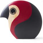 Reduzierte Rote Antike 17 cm ArchitectMade Discus Tierfiguren mit Papageienmotiv aus Holz 