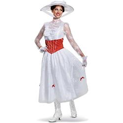 Disguise Damen Mary Poppins Deluxe Adult Costume Kostüme für Erwachsene, weiß, X-Large (18-20) US