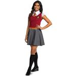 Rote Harry Potter Hogwarts Schulmädchen-Kostüme für Damen Größe S 