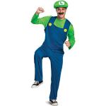 Reduzierte Grüne Super Mario Luigi Ganzkörperkostüme aus Taft für Herren Größe M 