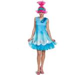 Blaue Trolls Prinzessin-Kostüme aus Filz für Damen Größe S 