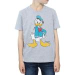 Graue Melierte Kurzärmelige Entenhausen Donald Duck Kinder T-Shirts aus Baumwolle für Jungen Größe 152 