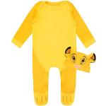 Reduzierte Gelbe König der Löwen Simba Strampler mit Löwen-Motiv für Babys Größe 56 