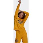 Reduzierte Goldene adidas Graphic Bambi Damensweatshirts aus Baumwolle Größe XS für den für den Herbst 