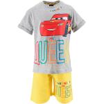Reduzierte Graue Unifarbene Cars Rundhals-Ausschnitt Printed Shirts für Kinder & Druck-Shirts für Kinder aus Baumwolle für Jungen Größe 98 