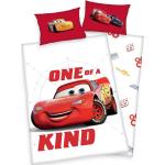 Rote Cars Kinderbettwäsche mit Reißverschluss aus Renforcé 