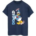Blaue Langärmelige Entenhausen Donald Duck T-Shirts für Damen Größe 3 XL 