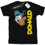 Schwarze Langärmelige Entenhausen Donald Duck T-Shirts für Damen Größe 3 XL 