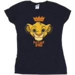 Blaue Langärmelige König der Löwen T-Shirts für Damen Größe XXL 