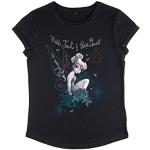 Schwarze Peter Pan Bio T-Shirts für Damen Größe XL 