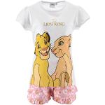 Weiße König der Löwen Simba Kinderschlafanzüge & Kinderpyjamas mit Löwen-Motiv für Mädchen 2-teilig 
