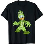 Schwarze Entenhausen Donald Duck T-Shirts mit Halloween-Motiv für Herren Größe S 