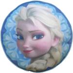 Blaue Die Eiskönigin Elsa Runde Runde Kissen aus Polyester maschinenwaschbar 