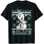 Schwarze Die Eiskönigin Olaf T-Shirts für Herren Größe S Weihnachten 