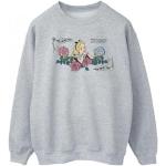 Graue Langärmelige Alice im Wunderland Herrensweatshirts aus Jersey Größe XXL 