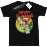 Schwarze Kurzärmelige Entenhausen Donald Duck T-Shirts mit Weihnachts-Motiv aus Baumwolle für Herren Größe 5 XL Weihnachten 