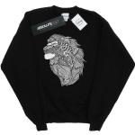 Schwarze Langärmelige König der Löwen Mufasa Herrensweatshirts mit Löwen-Motiv aus Jersey Größe XXL 