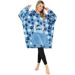 Blaue Tropische Oversize Lilo und Stitch Lilo Pelekai Damenhoodies & Damenkapuzenpullover aus Polyester mit Kapuze Einheitsgröße 
