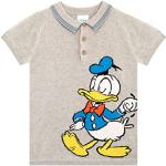 Graue Melierte Kurzärmelige Entenhausen Donald Duck Kurzarm-Poloshirts für Kinder für Jungen Größe 98 