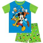 Blaue Motiv Entenhausen Micky Maus Kinderschlafanzüge & Kinderpyjamas für Jungen Größe 104 für den für den Sommer 